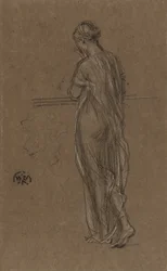 Stehende drapierte Figur, ca. 1868